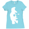 sax player lady face optical illusion Ladies Fitted T-Shirt