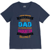 Super Cool Dad Of A Freaking Awesome Daughter V-Neck Tee