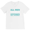 all men are created equal but the best are born in september V-Neck Tee