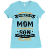 Super Cool Mom Of A Freaking Awesome Son Ladies Fitted T-Shirt