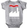 factory records   retro record label   mens music Baby Bodysuit