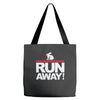 run away rabbit Tote Bags