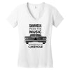 driver picks the music passenger shuts his cakehole Women's V-Neck T-Shirt