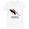 never give up poster Ladies Fitted T-Shirt