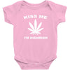 kiss me i'm highrish Baby Onesie