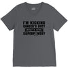 I Am Kicking Cancers Butt Whats Your Superpower? V-Neck Tee