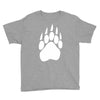 large bear paw print crew neck long sleeve Youth Tee