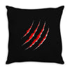 red strong Throw Pillow