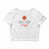 donut worry, be happy Crop Top