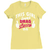 this girl loves drag racing Ladies Fitted T-Shirt