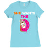 She Wants D - Dunkin Donuts Ladies Fitted T-Shirt