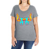 high tooths with joint Ladies Curvy T-Shirt