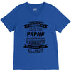 Super Cool Papaw Of A Freaking Awesome Granddaughter V-Neck Tee