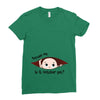 October Peeking Out Baby Boy Ladies Fitted T-Shirt