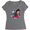 ash vs zombies Women's Triblend Scoop T-shirt