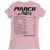March Girl Facts Pisces Ladies Fitted T-Shirt