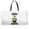 omg santa will ferrell Weekender Totes