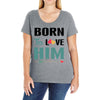 Born To Love Him (Born To Love Her &ndash; Born To Love Him Couples Design Ladies Curvy T-Shirt