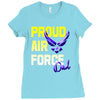 proud air force dad Ladies Fitted T-Shirt