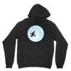 Biker Dinosaur - Dinosaur Riding A Bike To The Moon Unisex Hoodie