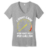 I Don't Care How Many Miles Per Gallon Women's V-Neck T-Shirt