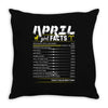 April Girl Facts Aries Throw Pillow