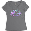 hologram lotus Women's Triblend Scoop T-shirt