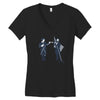 fist bump for liberty Women's V-Neck T-Shirt