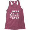 Best Dad Ever Funny Music Note Racerback Tank