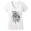 ninja aliens Women's V-Neck T-Shirt