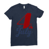 4th of july Ladies Fitted T-Shirt