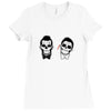 SKULL ON TWO FACE Ladies Fitted T-Shirt