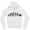 evolution computer Zipper Hoodie