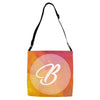 letter B initial Adjustable Strap Totes