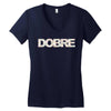 Dobre Floral T-Shirt Design Women's V-Neck T-Shirt
