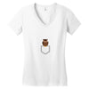 pocket owl Women's V-Neck T-Shirt