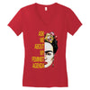 ask me about my feminist agenda frida kahlo Women's V-Neck T-Shirt