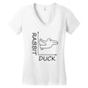 rabbit duck Women's V-Neck T-Shirt