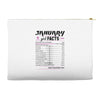 January Girl Facts Aquarius Accessory Pouches