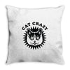 cat crazy Throw Pillow