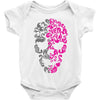 two coloured patterned skull   mens funny Baby Bodysuit