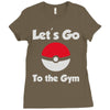 let's go to the gym Ladies Fitted T-Shirt