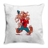 the flying spaghoofy monster Throw Pillow