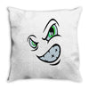 angry cartoon face Throw Pillow
