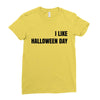 i like halloween day Ladies Fitted T-Shirt