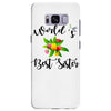 world's best sister with flowers Samsung Galaxy S8 Plus
