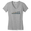 evolution of espionage Women's V-Neck T-Shirt