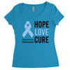 hope love cure stomach cancer awareness Women's Triblend Scoop T-shirt