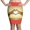 Heart Pencil Skirts