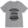 Super Cool Stepdad Of A Freaking Awesome Grandson V-Neck Tee